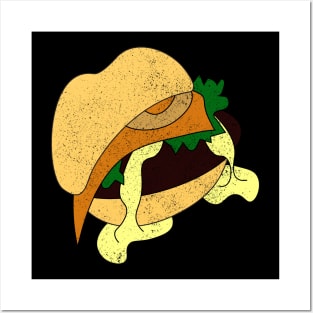 Cheeseburger Vector Drawing Posters and Art